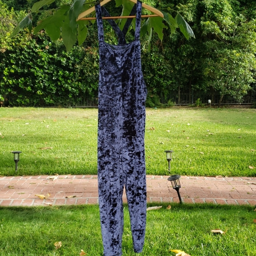Velvet overalls